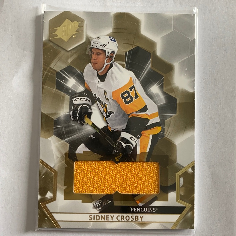 Sidney Crosby SPX UPPER DECK Card jersey card game used